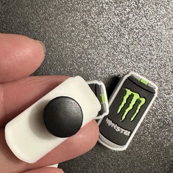Monster Energy Drink Can Shoe Charm | Fits Crocs | Black & Green Jibbitz Style - Picture 4 of 4